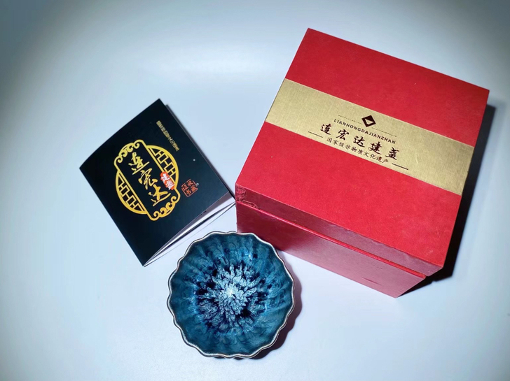 【纯手工百花建盏放漏】连宏达老师百花超润釉...
