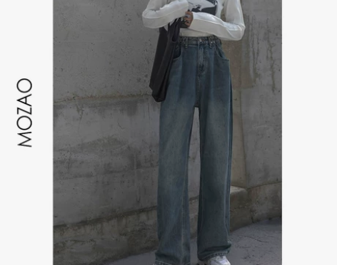 MZ腰部卡扣牛仔裤女2021夏季新款韩版高...