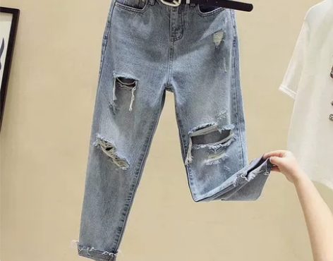 【清仓破洞牛仔裤】全新 网破洞乞丐牛仔裤女...