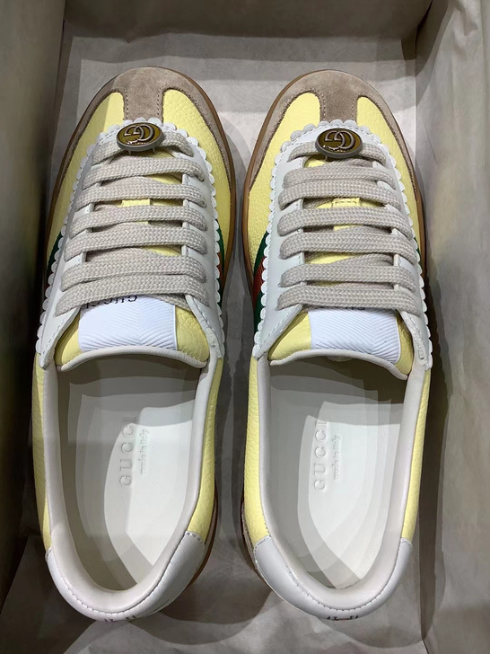 gucci德训鞋 牛皮 /牛反绒 35-3...
