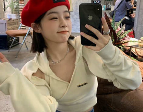 红色复古羊毛贝雷帽女春秋日系英伦毛呢画家帽...