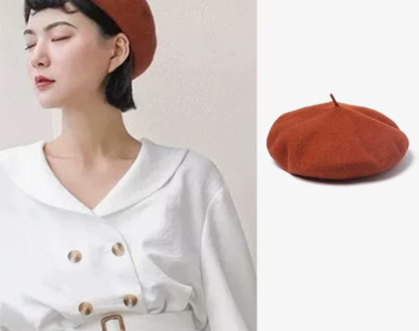 【跨年狂欢】石原里美羊毛贝雷帽女英伦复古大...