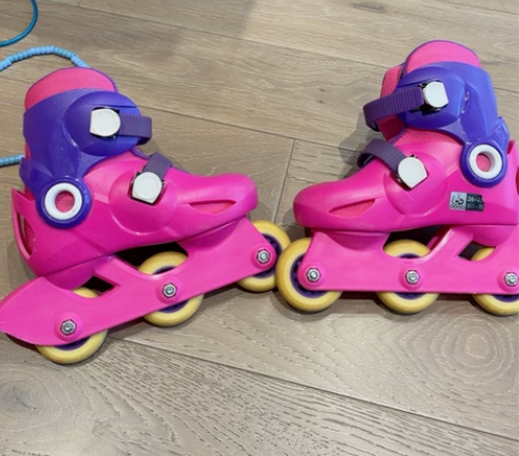 迪卡侬旱冰鞋 滑冰鞋 护具一套 验尸官/完...