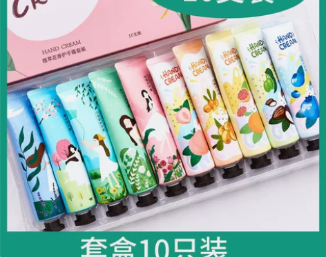 手霜手部逆时针花果香护手霜女秋冬补水保湿不...