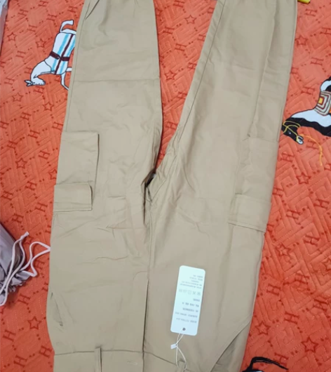 婵娟女款工装裤 100%纯棉的， l码， ...