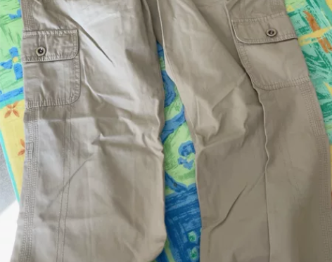 ESPRIT卡其色阔腿工装长裤大号165,...