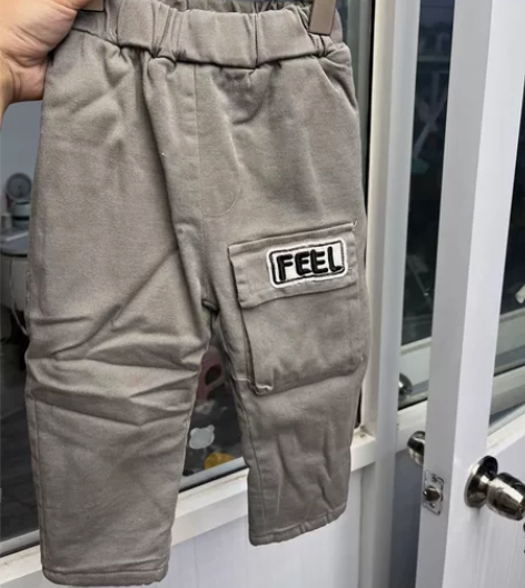 80灰色加绒长裤 里衬加绒加厚 全新未穿有...