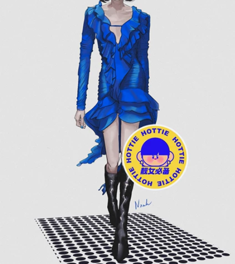 画服装效果图 服装设计效果图 款式图 接服...