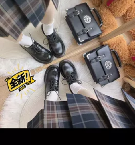 栗原熊基础款jk制服鞋小皮鞋 鞋码35。 ...