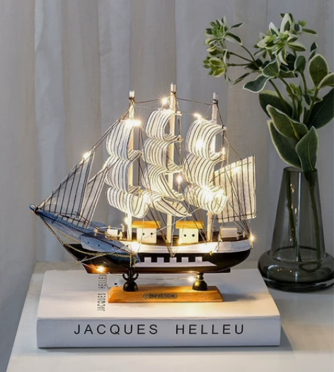 一帆风顺帆船模型摆件客厅房间酒柜装饰品生日...