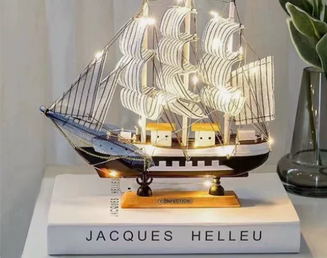 【清仓亏售】一帆风顺帆船模型摆件客厅房间酒...