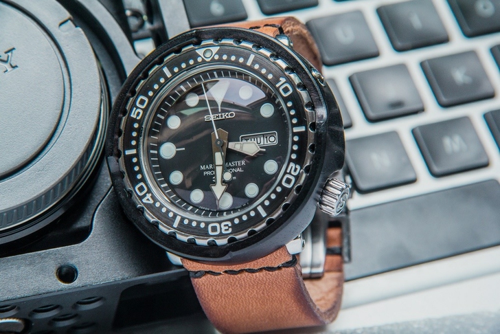 Seiko精工300米罐头 DIY紫光檀护甲