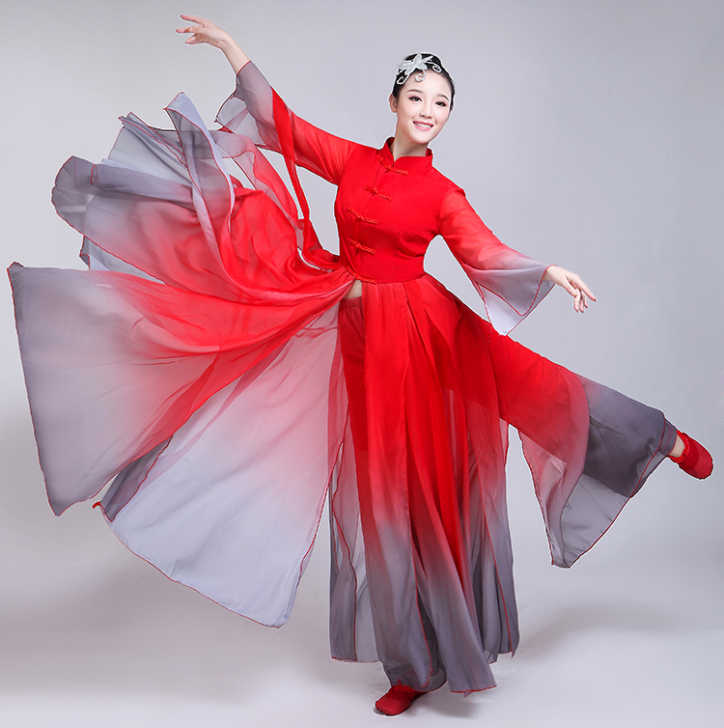 新款水月洛神舞蹈服古典舞飘逸演出服装中国风...