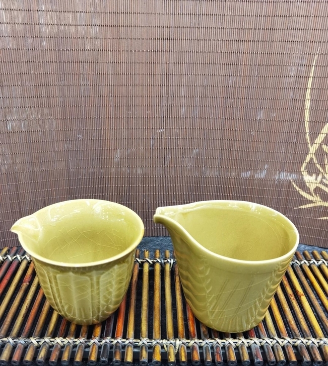 全新 同安汀溪窑珠光青瓷茶具枇杷黄色，釉润...