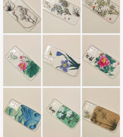 国风复古手绘手机壳，可以定制~长期出售。不...
