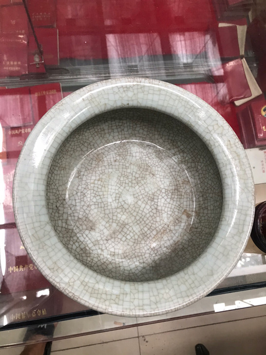 清末哥窖笔洗炉，全完整