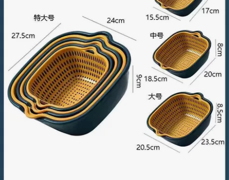 双层塑料洗菜盆沥水篮子厨房神器多功能客厅家...