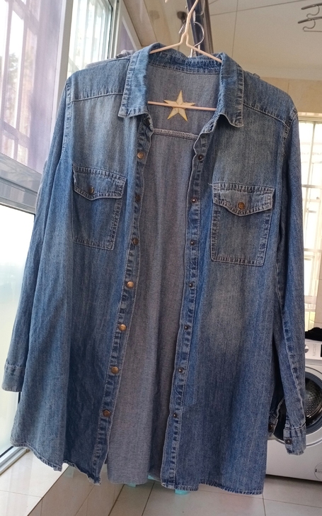 牛仔女衬衫 ,衣长76cm