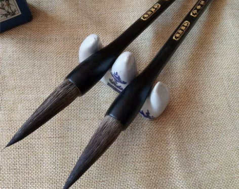 对联大字专用毛笔  鼠须毛笔纯木杆毛笔 感...