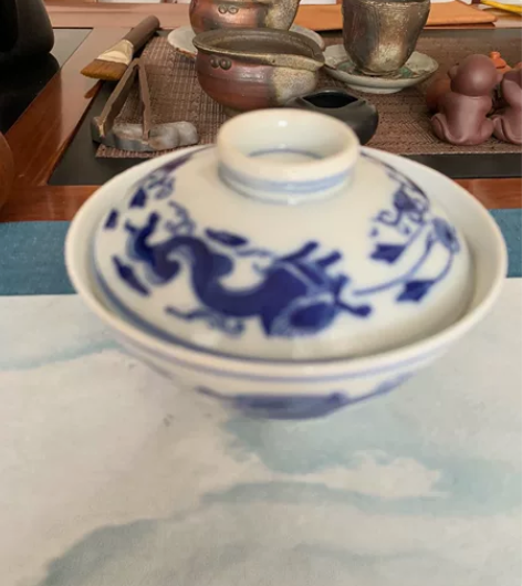 闲置老青花盖碗 感兴趣的话点“我想要”和我...