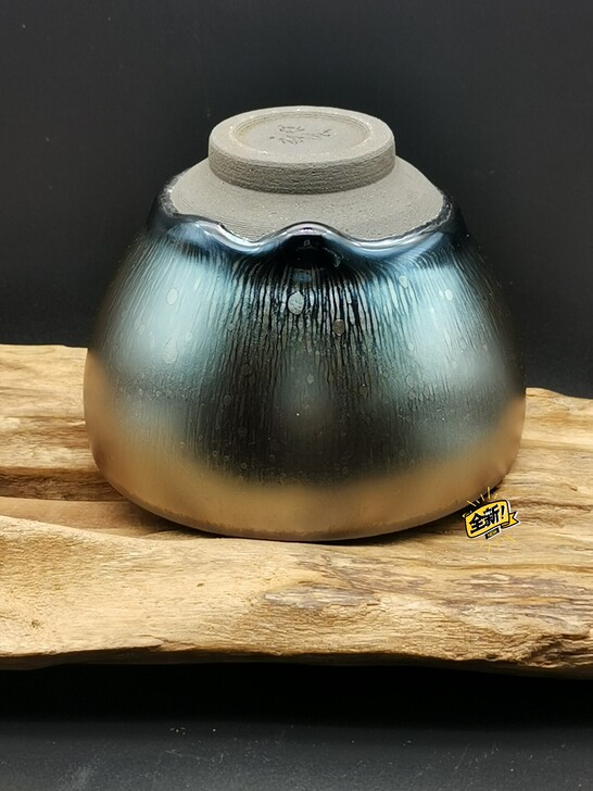 观星蓝油滴敛口鸡蛋型建盏,口径约8.6㎝/...