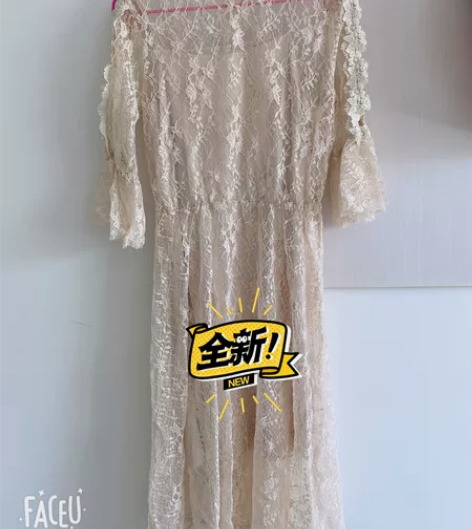 蕾丝连衣裙两件套，穿上超级美，怀孕之后穿不...
