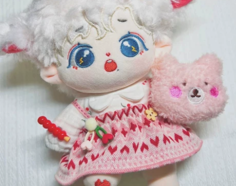 【出】红粉爱心 吊带娃裙 低价娃衣 可爱风...