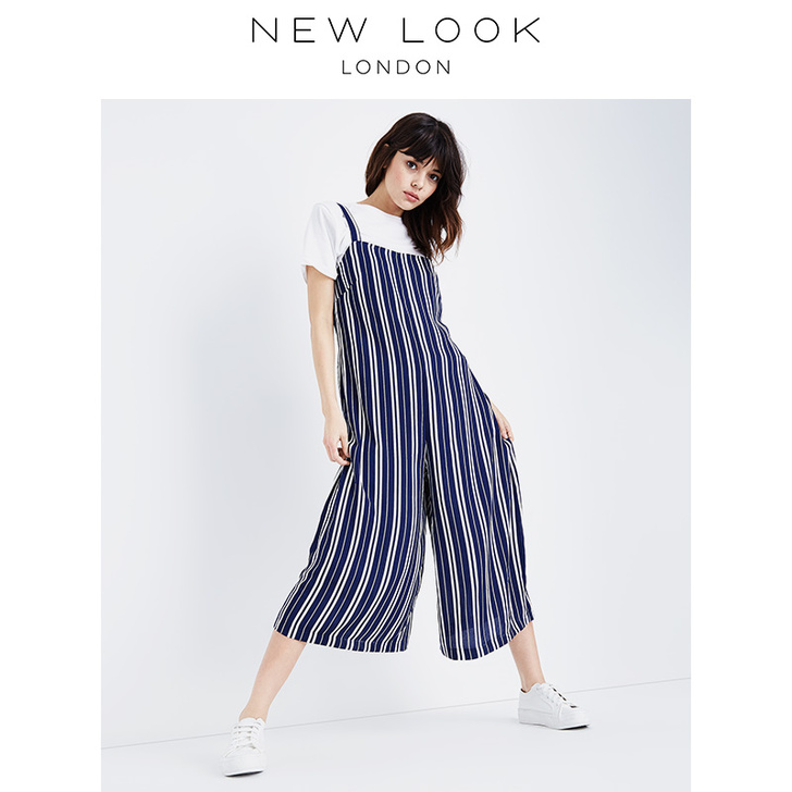 NEW LOOK2018春新款女式背带条纹...
