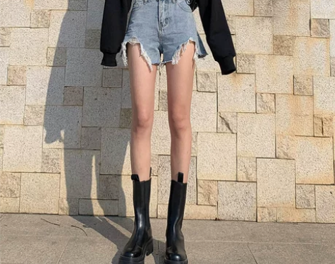 牛仔短裤女夏季薄款2020年新款高腰a字显...