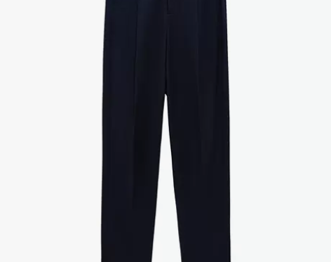 ZARA 藏蓝色廓形西裤，不易皱，春秋百搭...