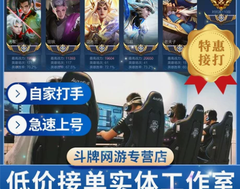 王者送荣耀代练打玩巅峰赛小国标国服排位刷战...