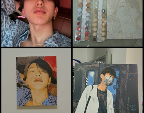 全新填色油画diy手工制作数字油画照片定制...