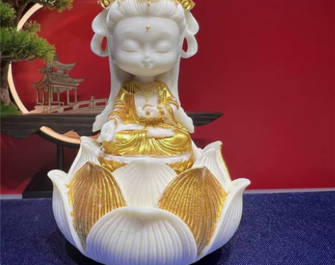 观世音菩萨手把件卡通版迷观音工艺品汽车摆件...