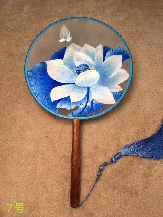海南黄花梨苏绣扇子舞扇
