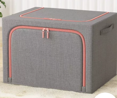 加厚棉麻衣服收纳箱布艺衣物整理盒折叠衣柜大...