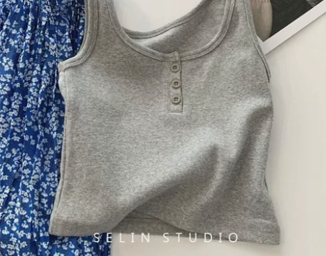 纯欲风无袖吊带背心女夏外穿ins辣妹甜辣内...