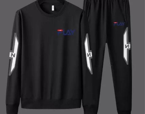 秋冬季休闲运动套装男士韩版潮流新款宽松大码...