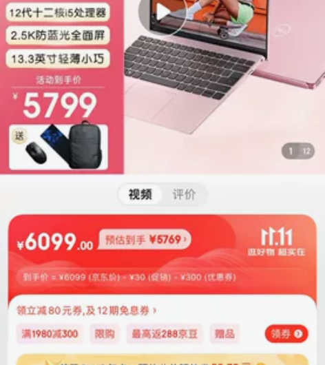 戴尔（DELL） 灵越13Pro  笔记本...