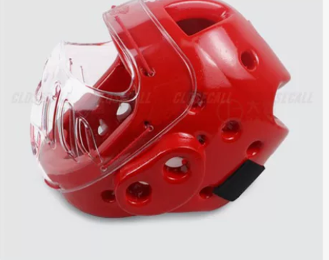 九成新/空手道头盔极真会头盔跆拳道面罩头盔...