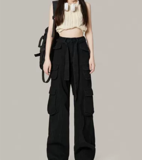 工装裤军绿色s码 一次没穿过 98斤以内姐...