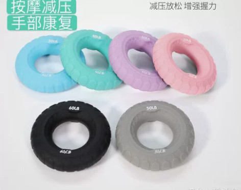 硅胶握力器男可调大小练臂肌训练五指力量康复...