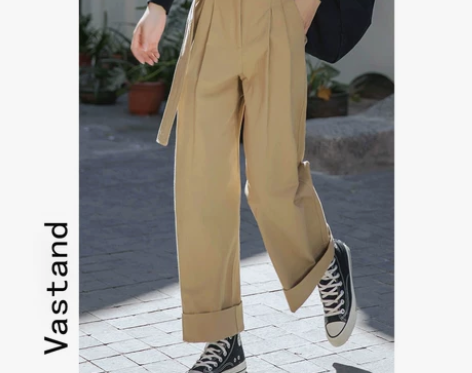 2022早春季新款韩版学生宽松长裤子直筒裤...