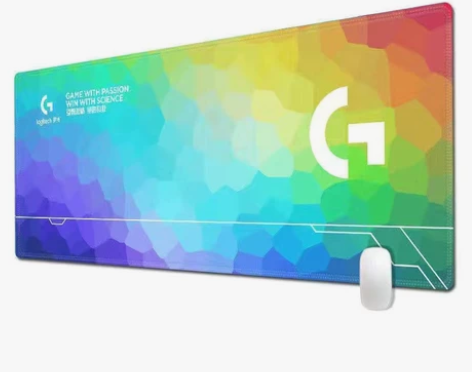 全新罗技游戏鼠标垫办公电脑键盘垫加厚锁边超...