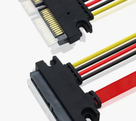 包邮  电脑SATA电源数据一体延长线7+...