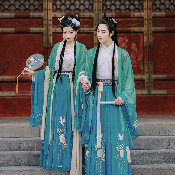 卷草汉服【青冥】月宫 正品汉服 男女齐腰C...