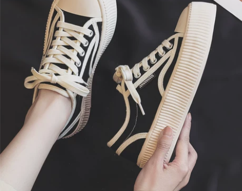 帆布鞋 休闲布鞋2022春季小众女鞋202...