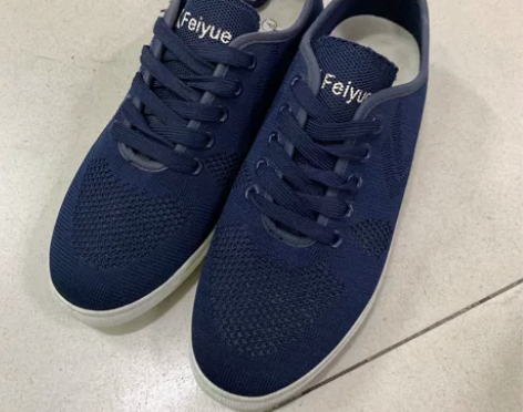 包邮40码飞跃男透气布鞋蓝色休闲户外 细节...