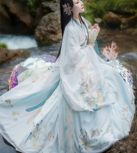 如梦霓裳汉服女薄款大袖衫超仙气绣花原创非古...