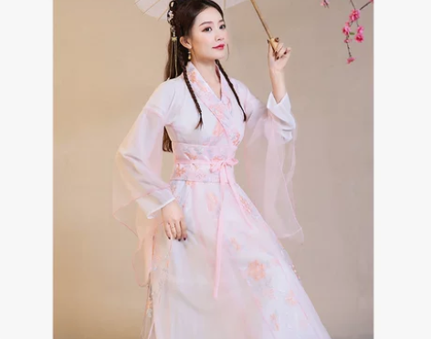 原创汉服女古装超仙气古风学生改良版中国风交...