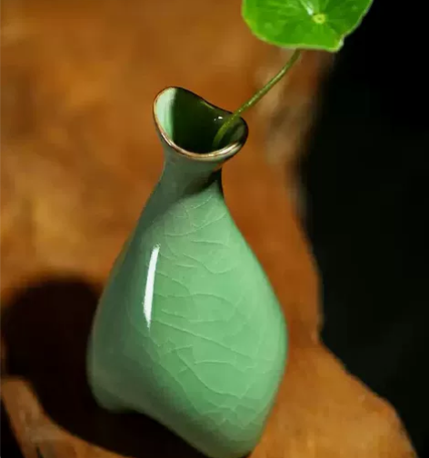 【特价包邮12.5!】陶瓷小花瓶摆件客厅插...